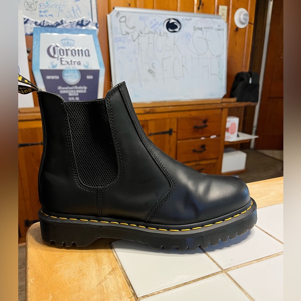 Dr. Martens Black Chelsea Boots with Elastic Panels